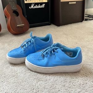 Bright Blue Nike Airforce Ones